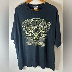Vintage Mac Tools Men’s Black Long T-Shirt Size XXL 90s Build & Destroy Cotton
